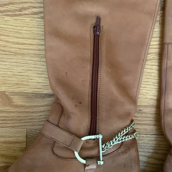 Lauren Ralph Lauren Jacqui Chain Leather Riding Boot. - Picture 6 of 14